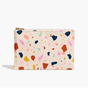 Madewell The Canvas Pouch Clutch in Terrazo